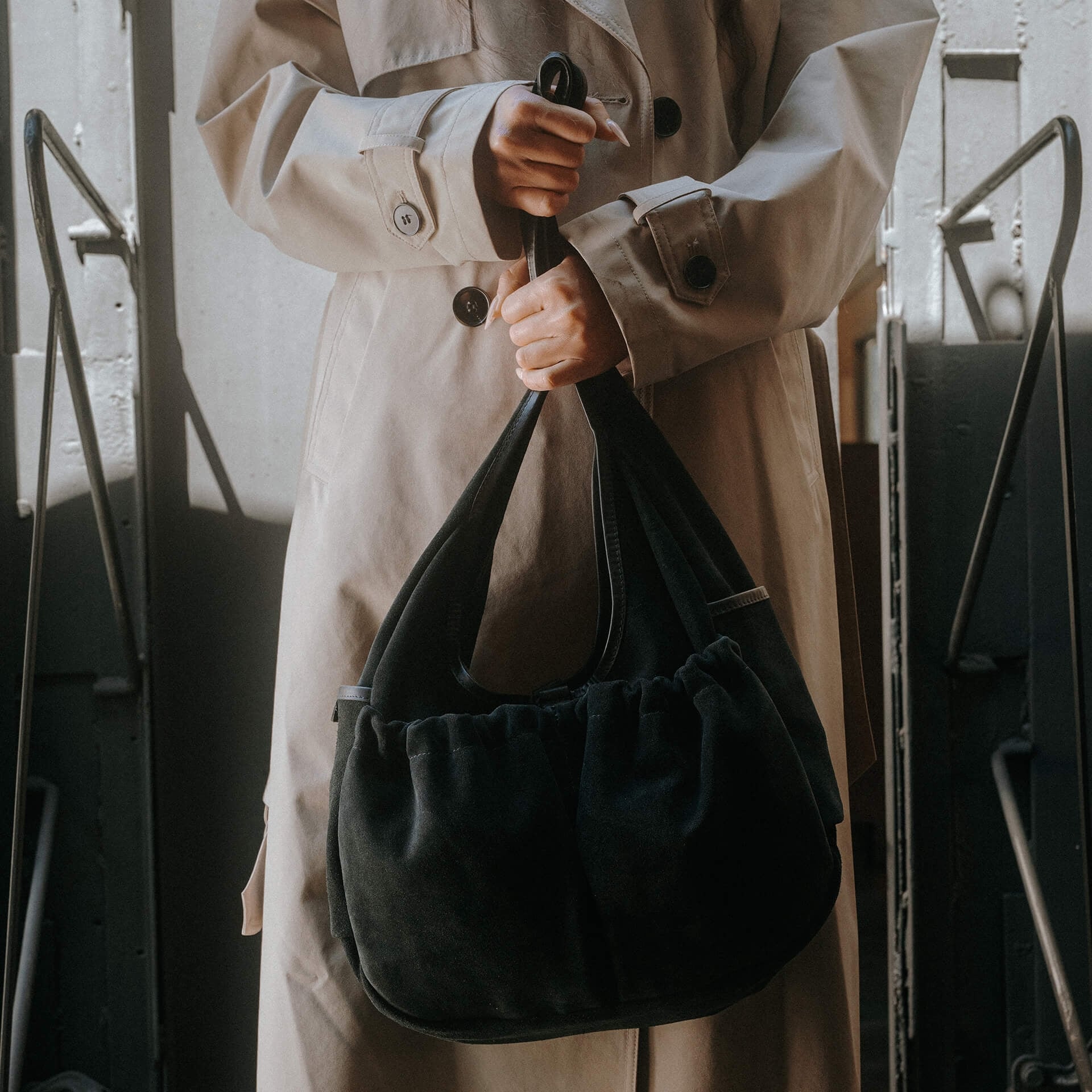 Tasche Paula - Schwarz Wildleder (image n°9)