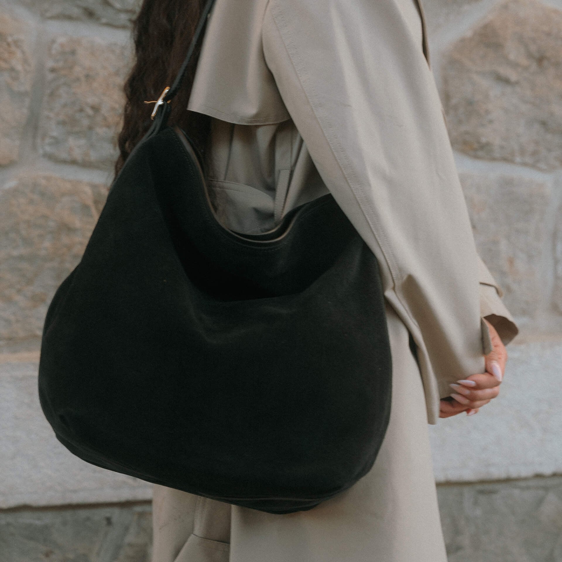 Sac seau Sofia - Noir Suédé (image n°10)
