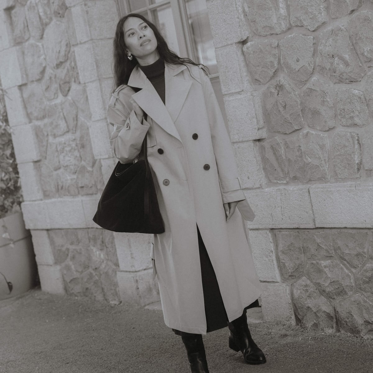 Sac seau Sofia - Noir Suédé (image n°12)