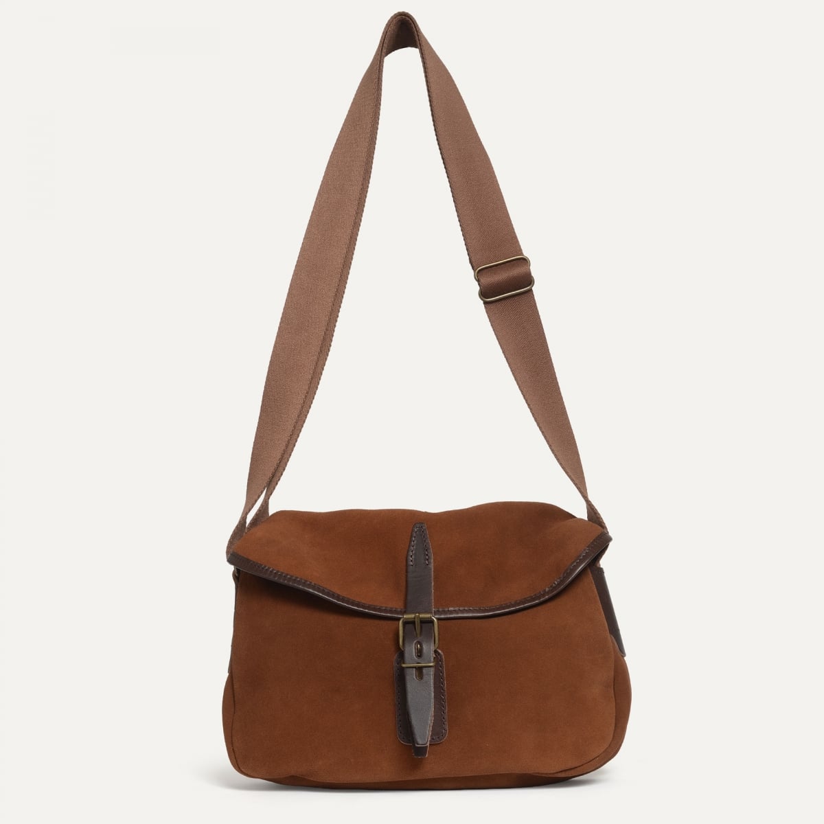 Musette du Pêcheur XS / Cuir Velours - Brun Fauve (image n°3)