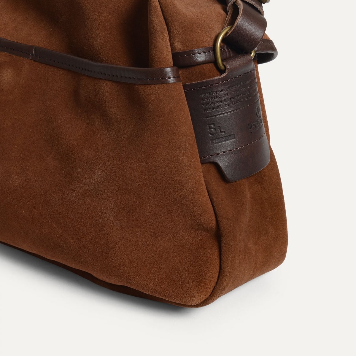 Musette XS Fisherman's bag / Suede - Fawn Brown (image n°5)