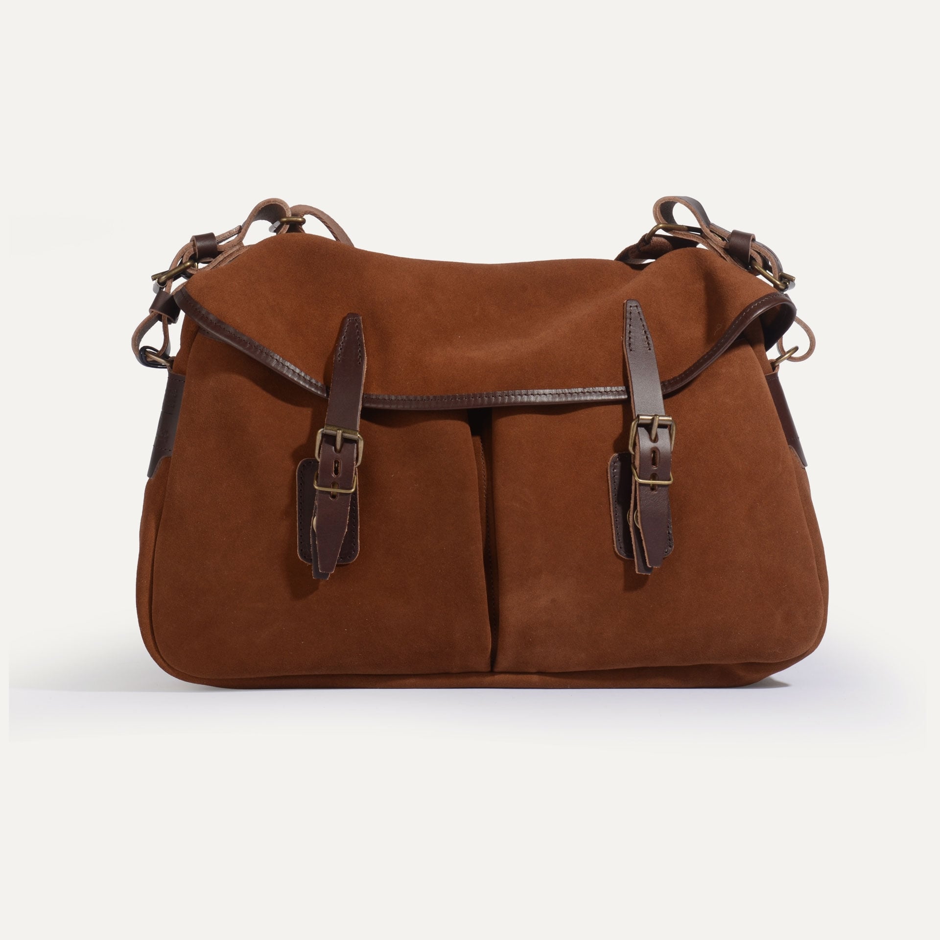Musette M Fisherman's bag / Suede - Fawn Brown (image n°1)