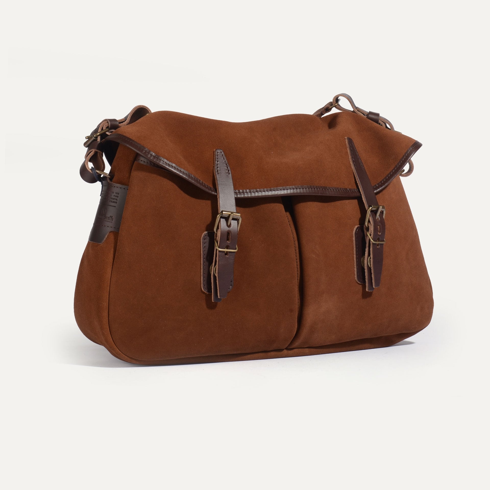 Musette M Fisherman's bag / Suede - Fawn Brown (image n°2)