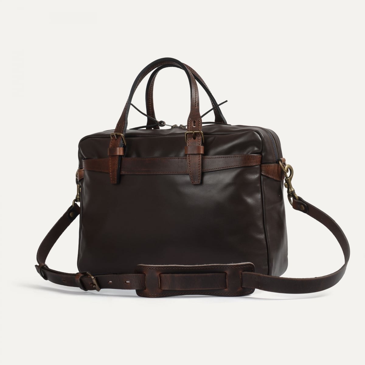Sac business Ledger Liscio - Marron (image n°3)