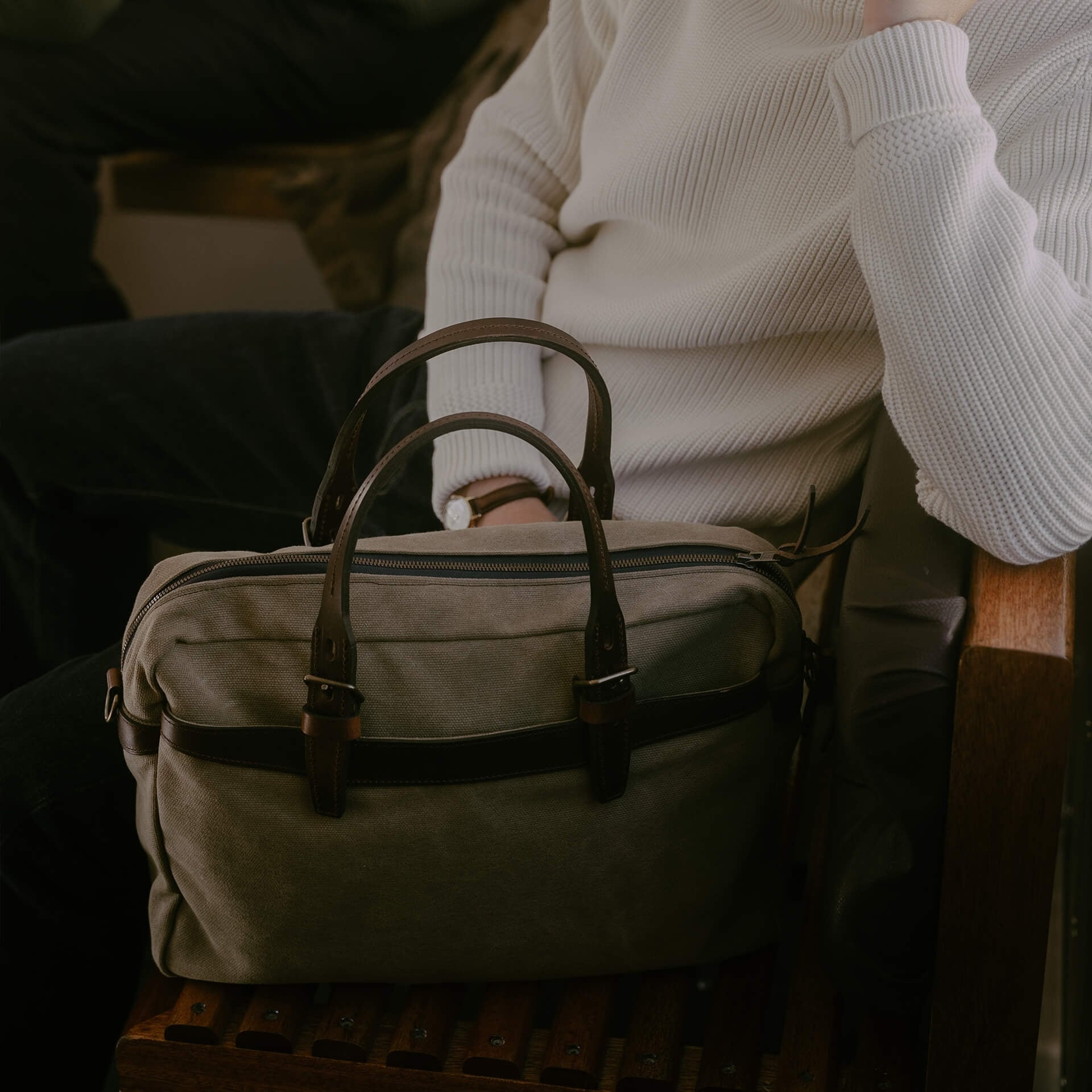 Sac business Ledger - kaki US stonewahed (image n°7)