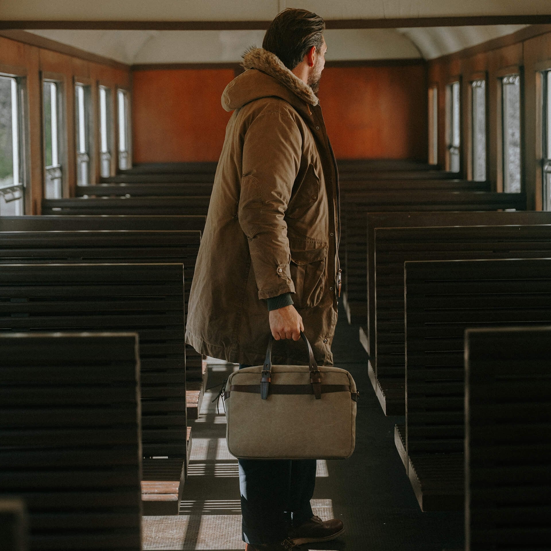Sac business Ledger - kaki US stonewahed (image n°9)
