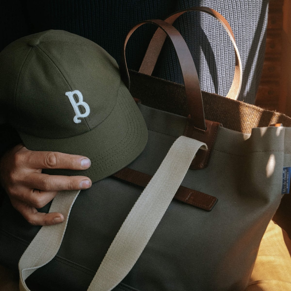 Meline Business Tote - Khaki BM/Tweed (image n°8)