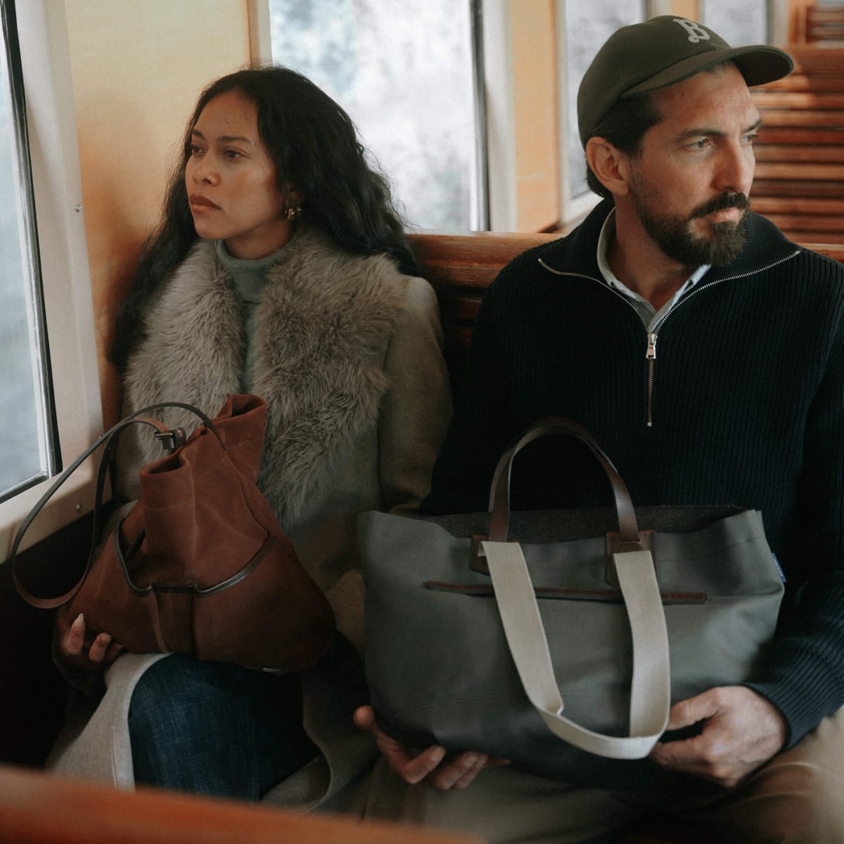 Meline Business Tote - Khaki BM/Tweed (image n°7)