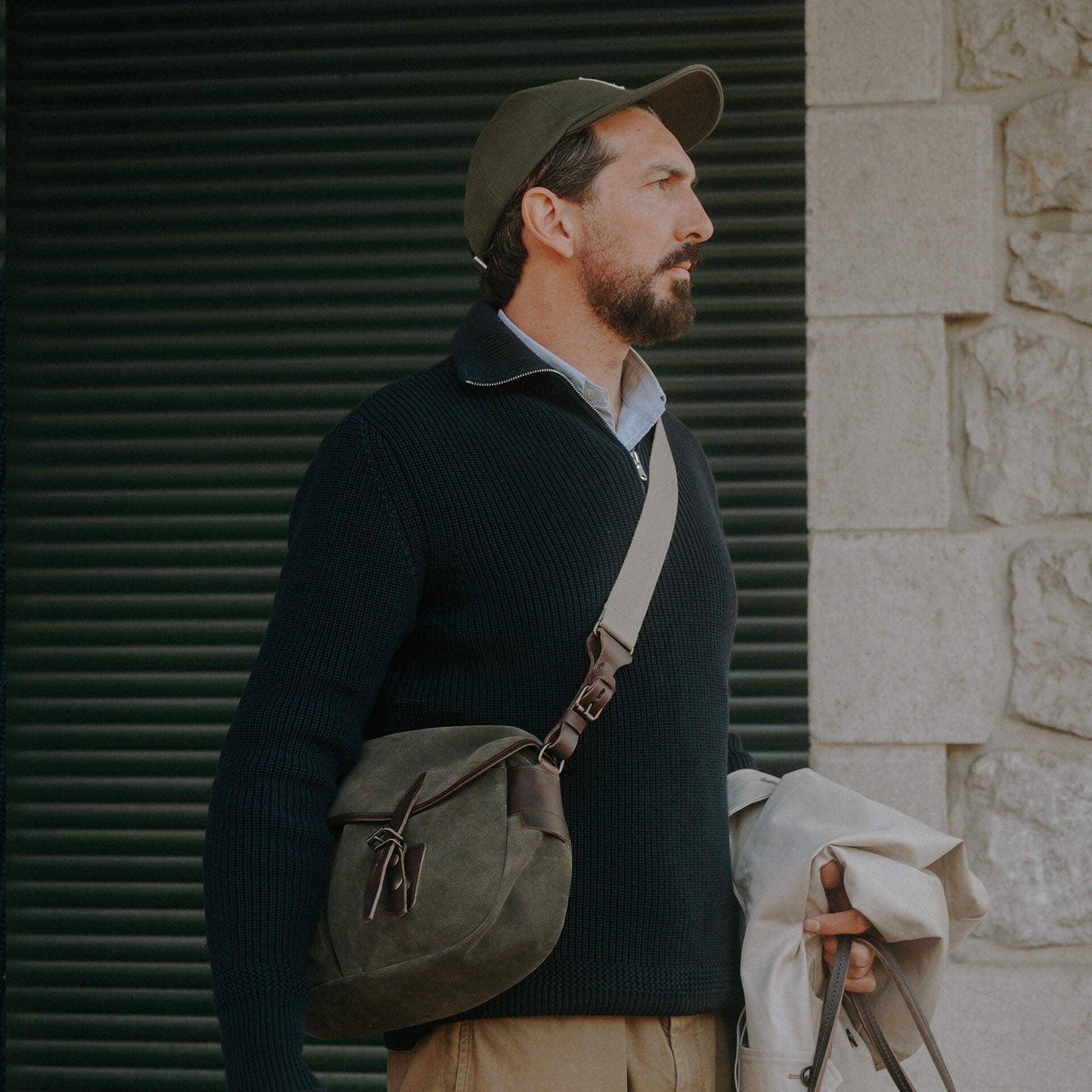 Musette des Fischers S / Veloursleder - Musk (image n°6)