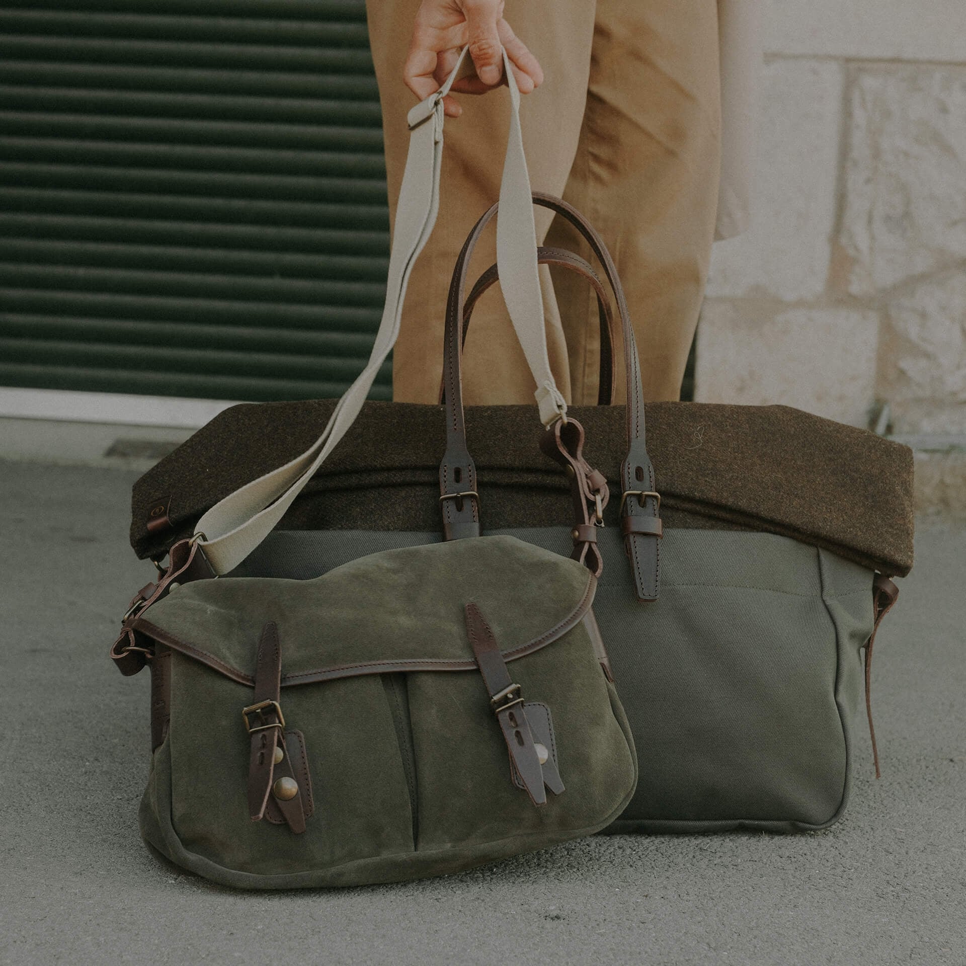 Musette des Fischers S / Veloursleder - Musk (image n°8)