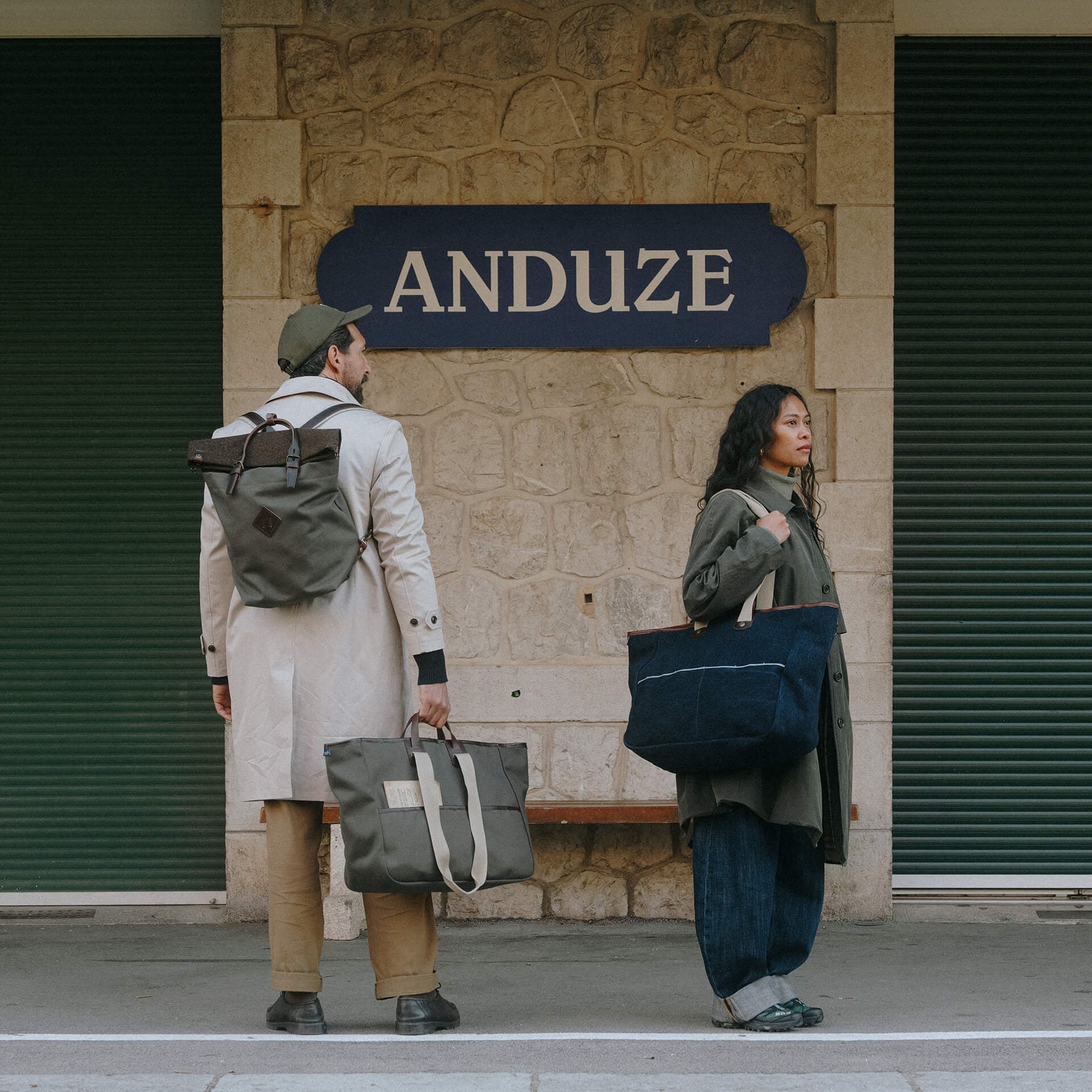 Meline Business Tote - Khaki BM/Tweed (image n°10)