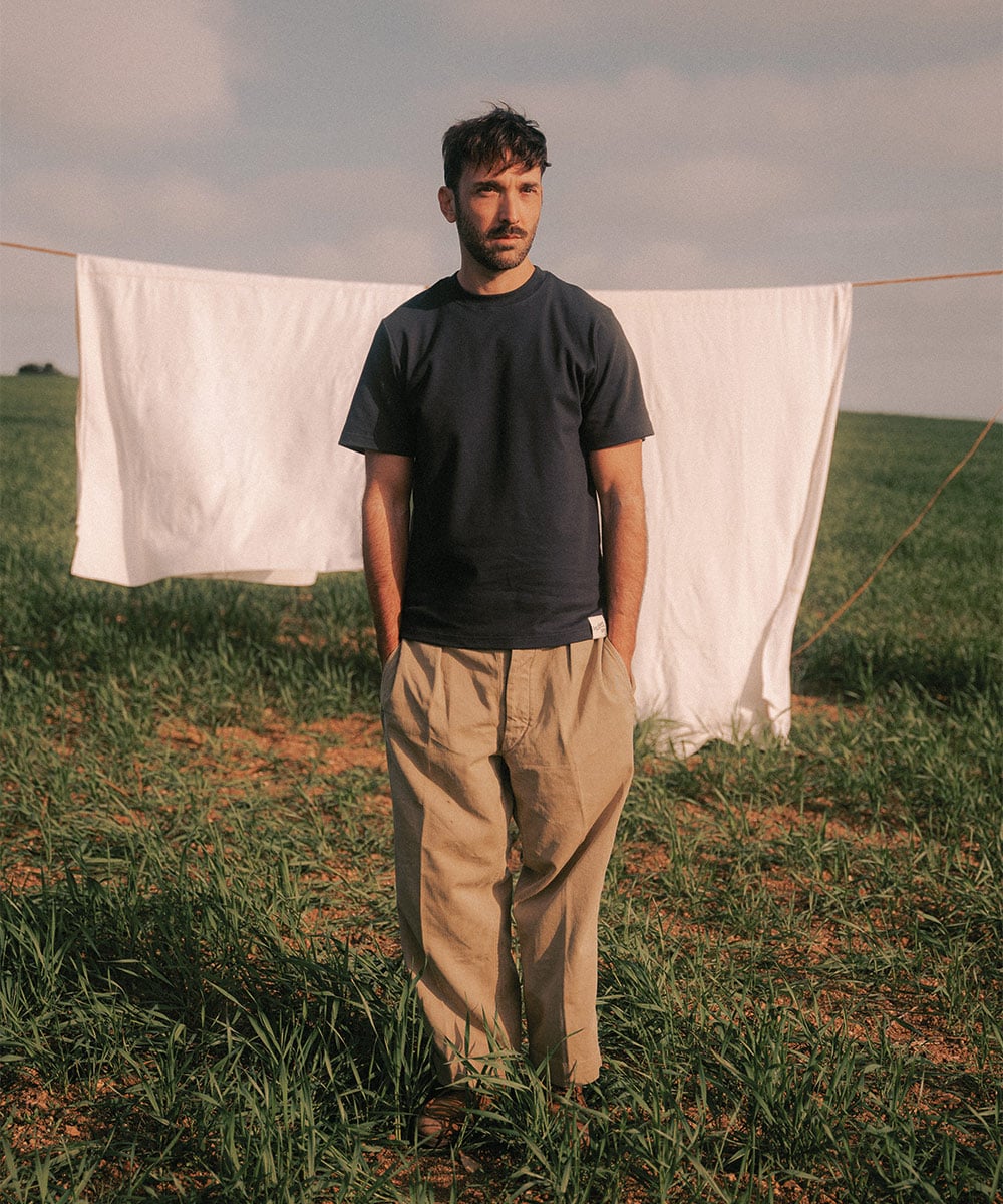 Une homme pour le t-shirt francais de Bleu de Chauffe