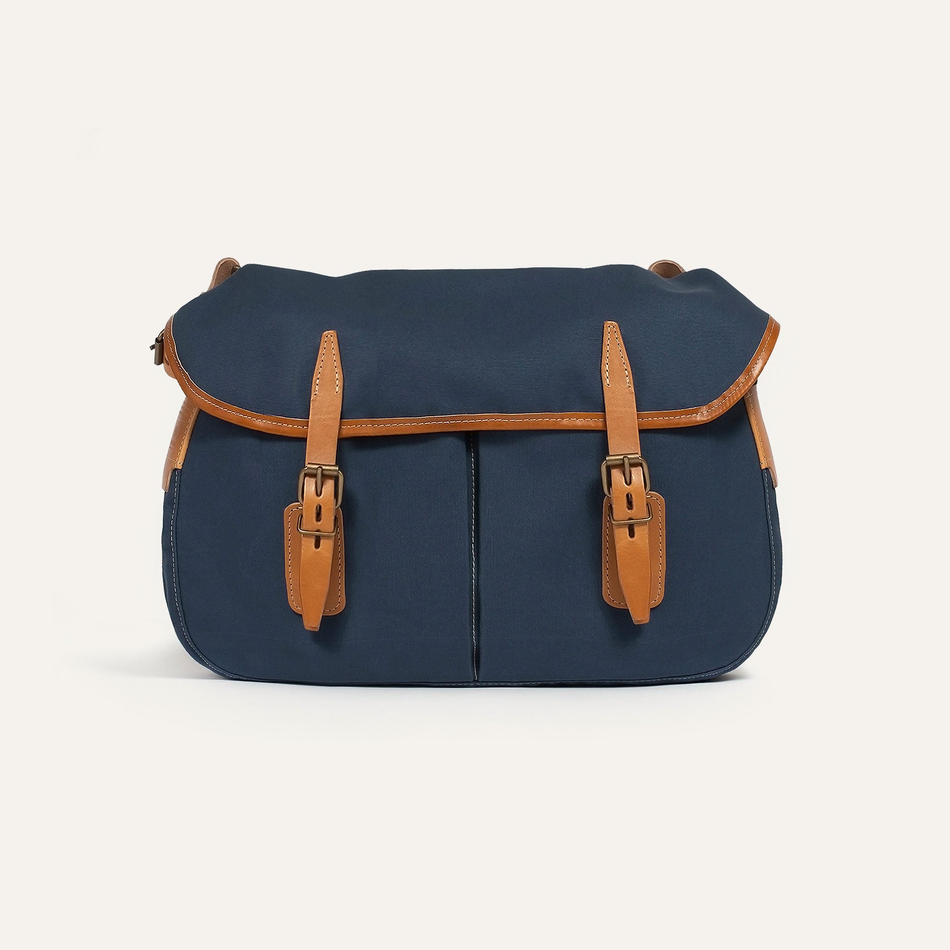 Sac musette en toile bleu