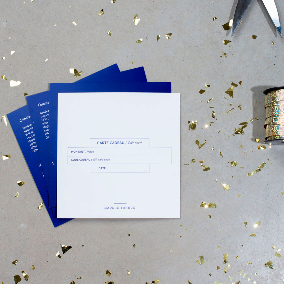 La tarjeta regalo de marroquinería Bleu de Chauffe