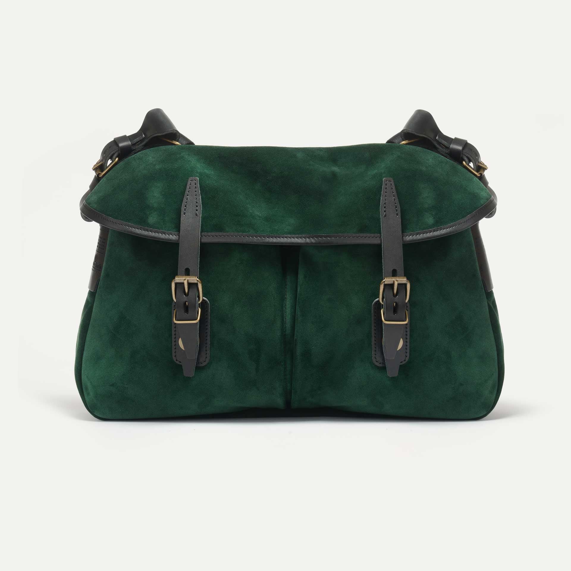 Bolso bandolera de cuero aterciopelado