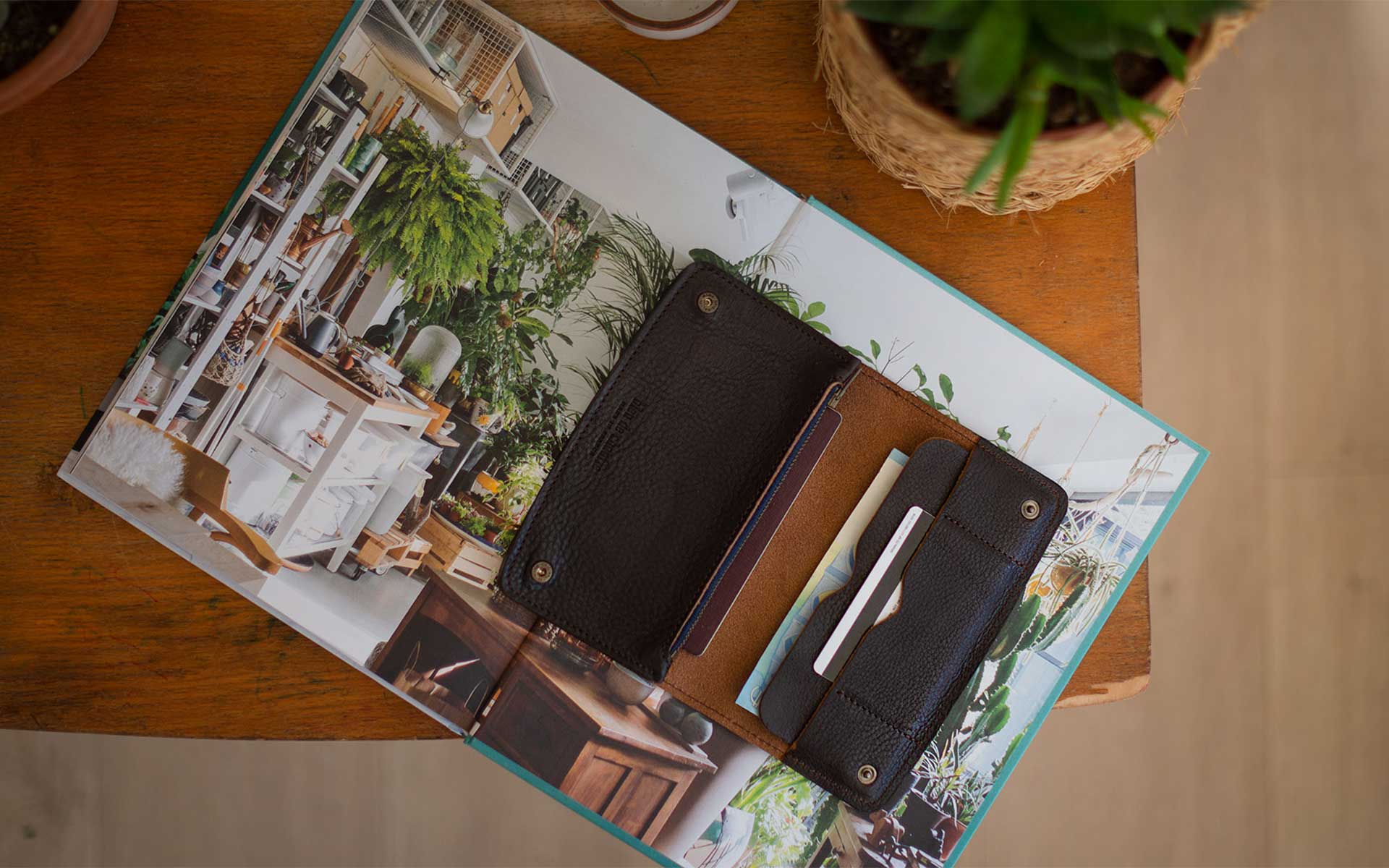 Cartera de cuero 