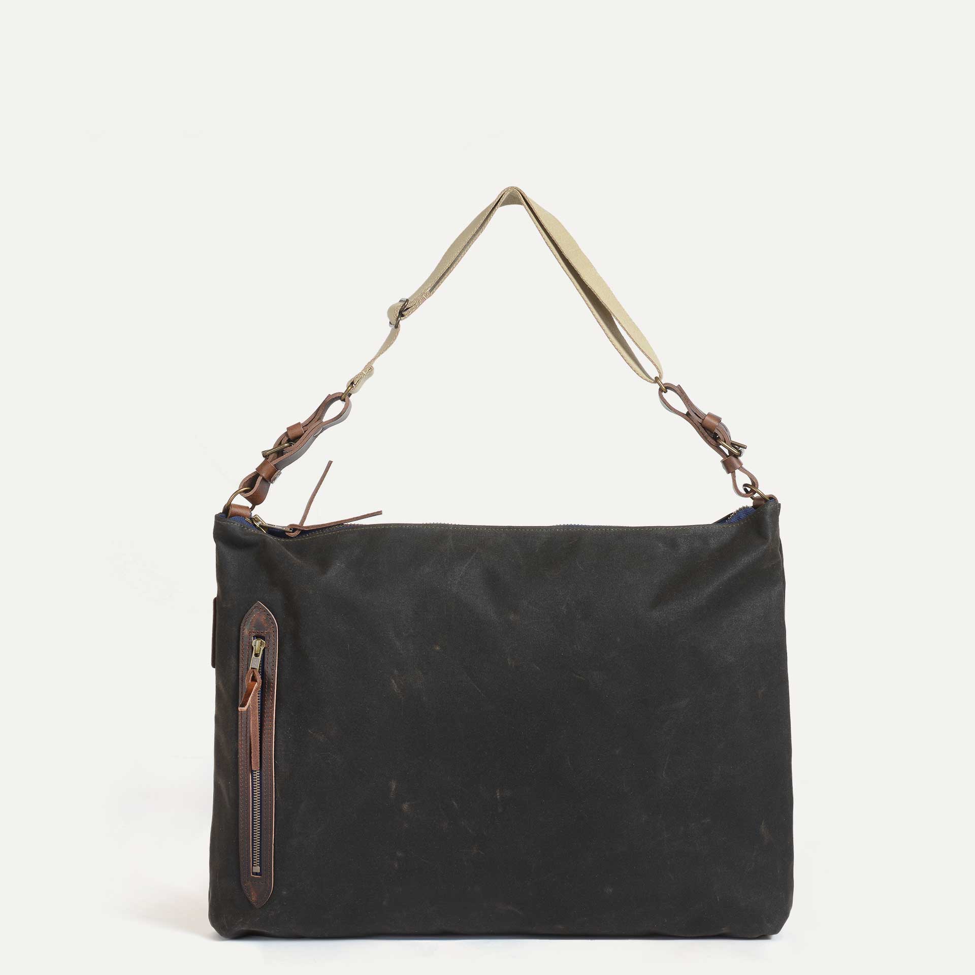 Besace bandouliere en toile wax&eacute;e