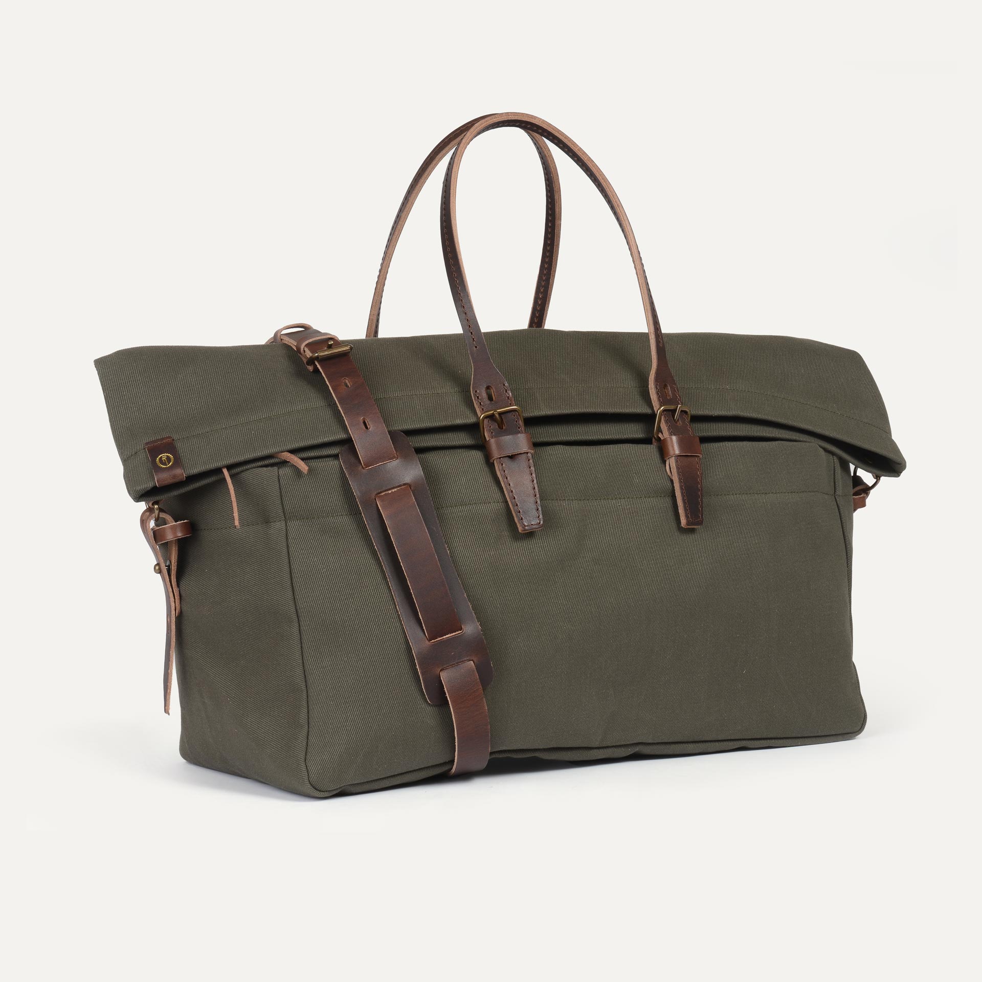Bolso bandolera de cuero aterciopelado