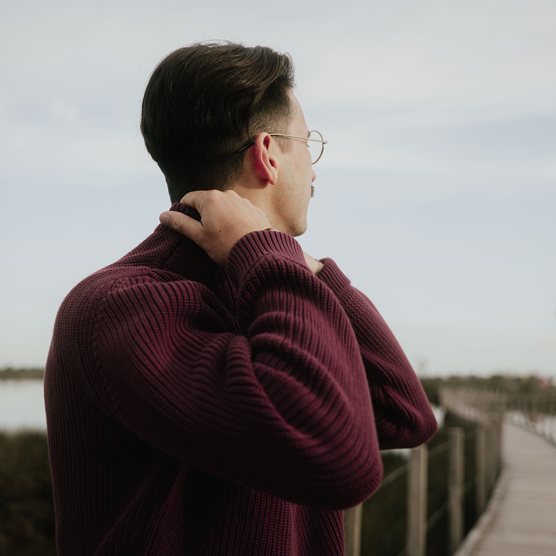 Pull marin Bordeaux au port&eacute; 