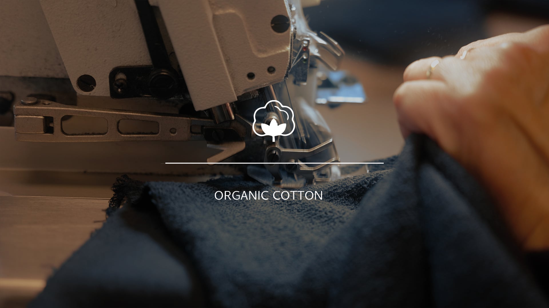 Herstellung eines Sweatshirts aus Bio-Baumwolle.
