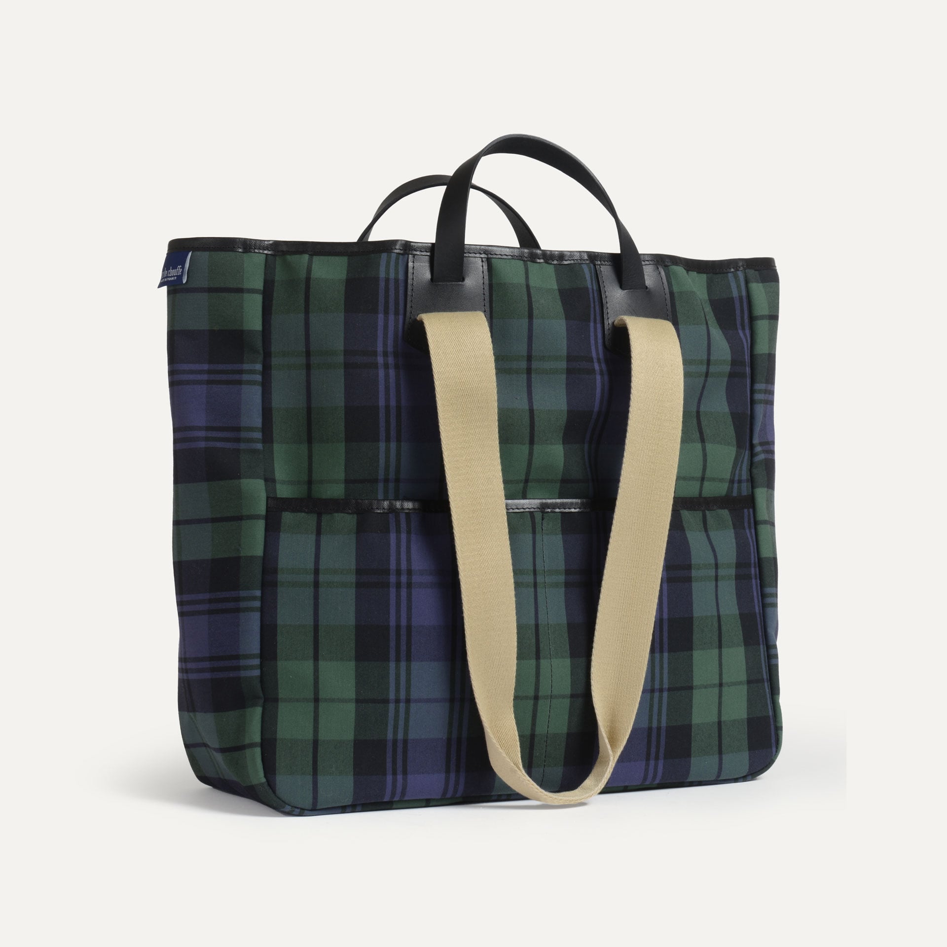 Bolso tote Meline de lona tartán