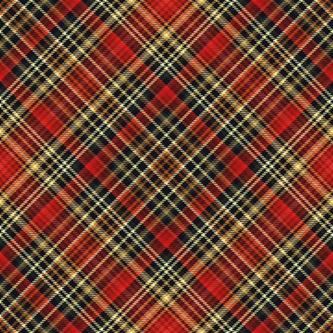 Estampado tartán rojo/negro/amarillo popular